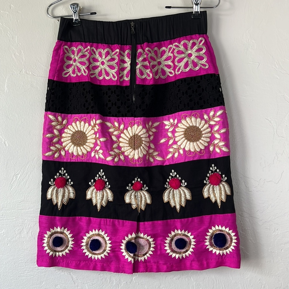 Anthro Leifsdottir Embroidered Skirt - Picture 4 of 6
